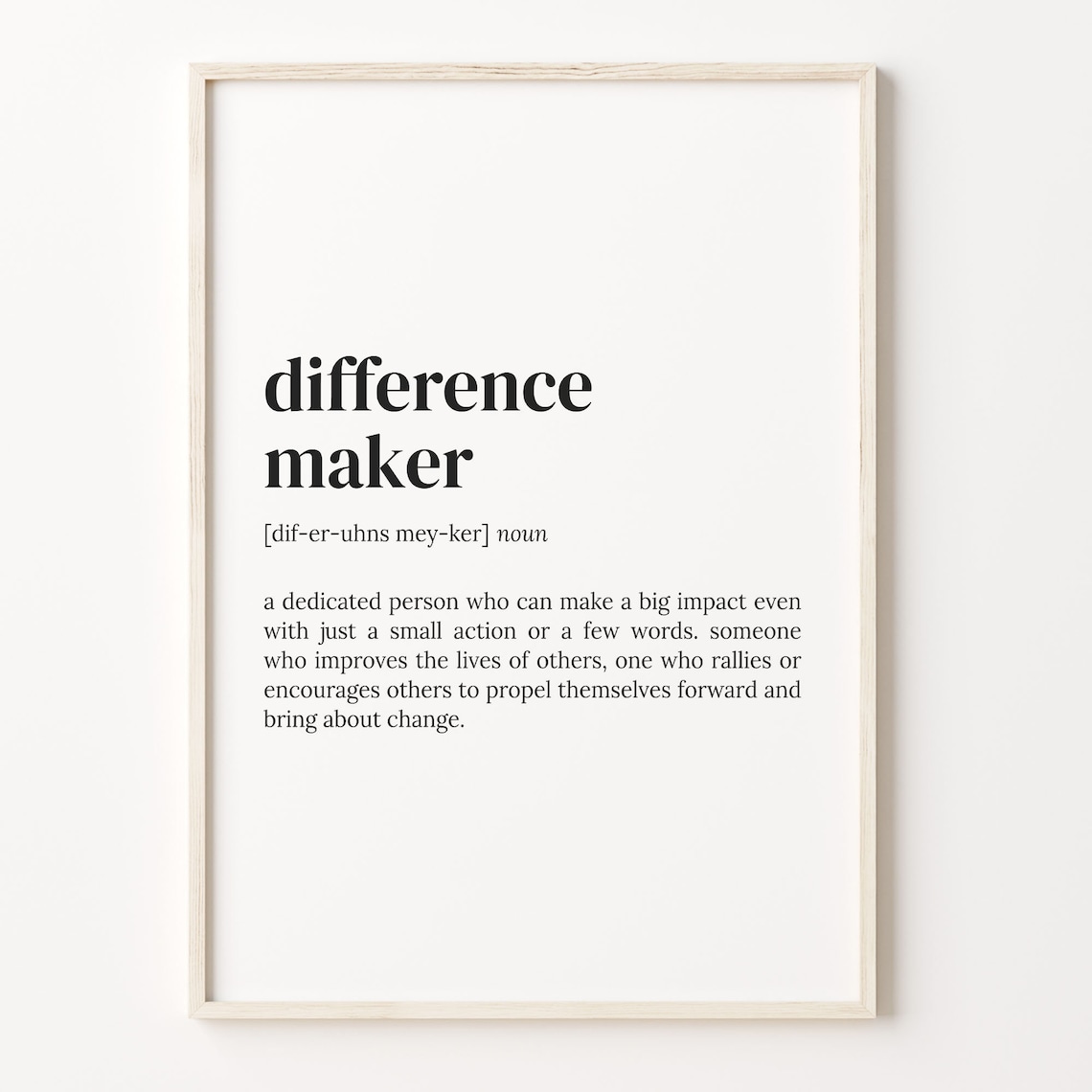 Difference Maker Definition Poster Gift For Nurse