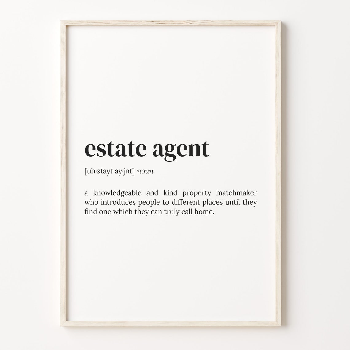 Estate Agent Dictionary Definition Property Matchmaker Poster