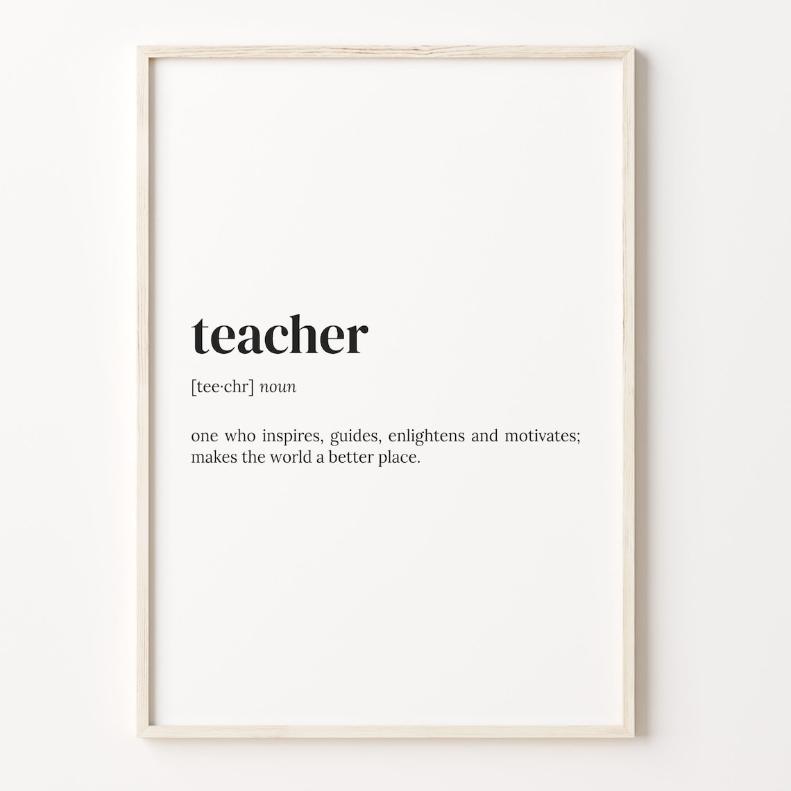 Teacher Dictionary Definition Inspirational Teacher Thank You Poster