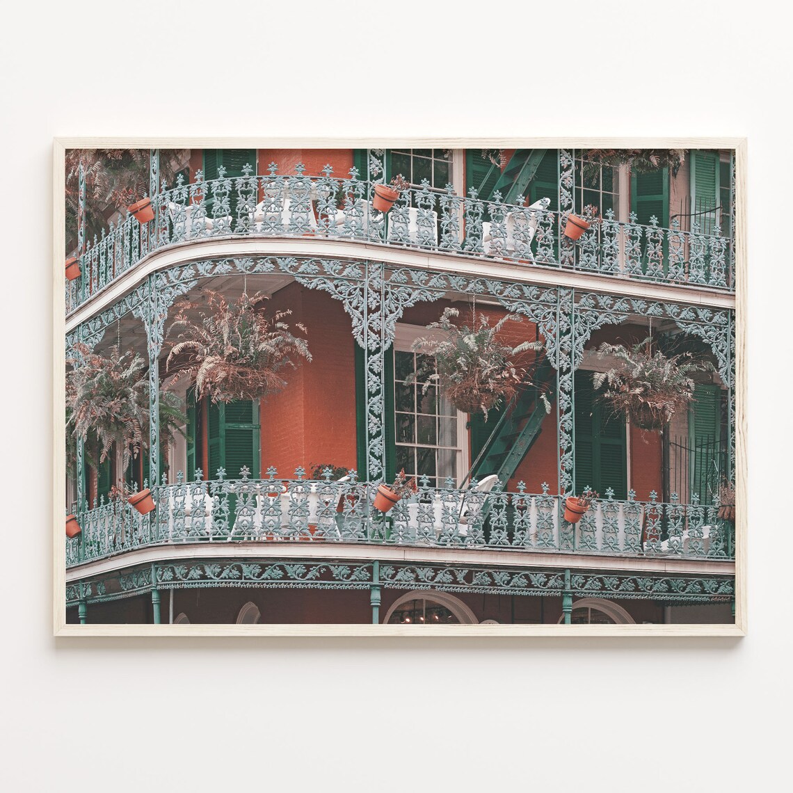 New Orleans French Quarter Balcony Architecture Photo Poster