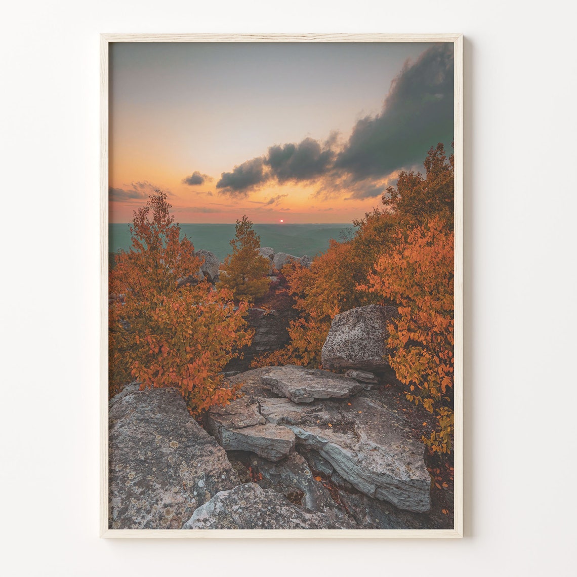 Cragsmoore Rocky Summit Autumn Sunset Overlook Landscape Poster