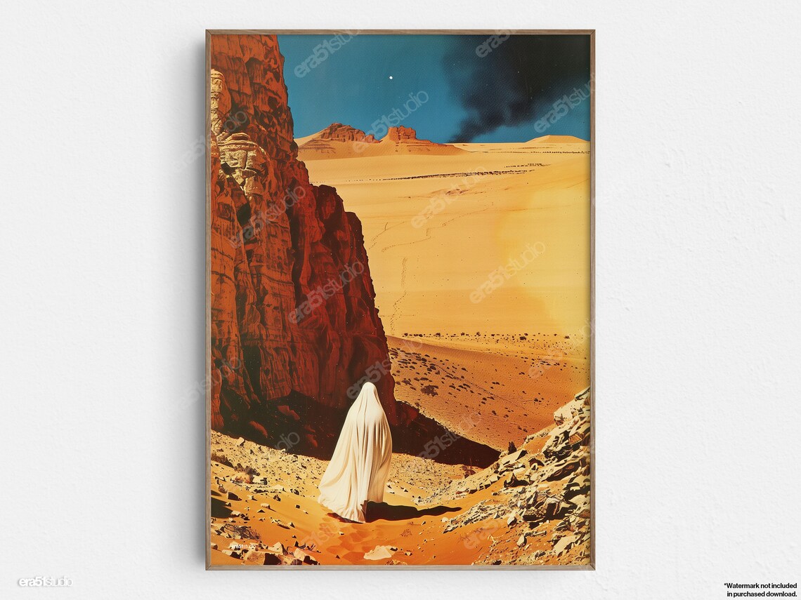 Desert Original Mid-Century Modern Art Print