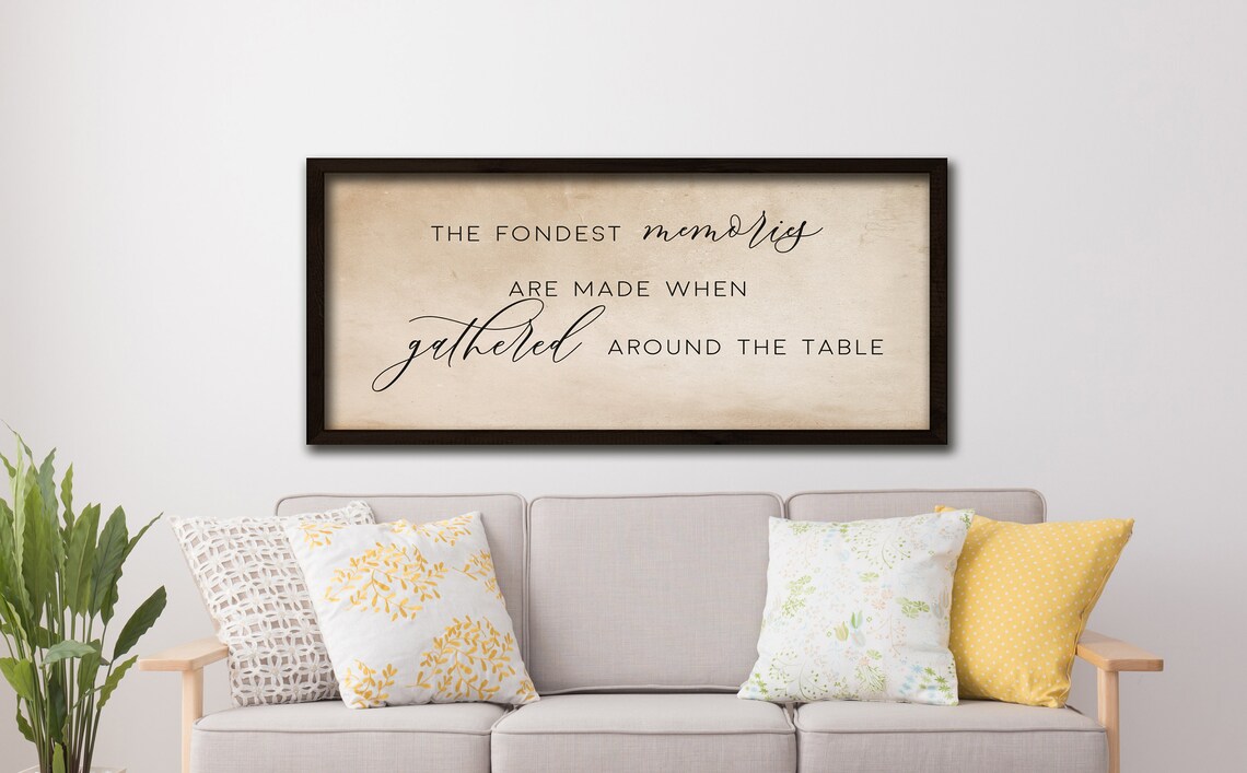 Fondest Memories Dining Room Sign, Wall Art Print - Image 2