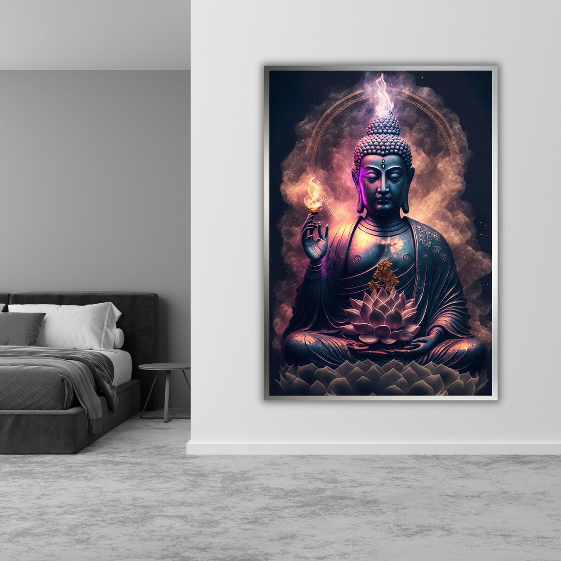 Nature Inspired Buddha Ready To Hang Wall Art Framed Zen Art Spiritual Home Decor - Image 2