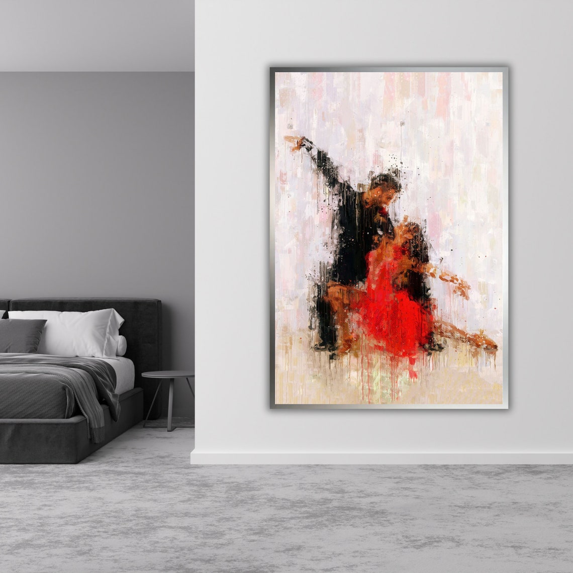 Tango Dance Art Romantic Couple Wall Decor Tango Dance Painting Tango Lover Gift - Image 3