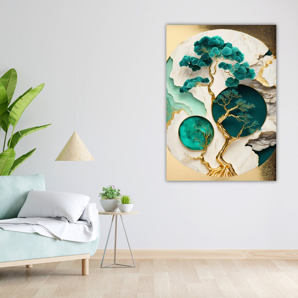 Abstract Tree Art Print Ready To Hang Framed Tree Art Nature Wall Decor - Image 3