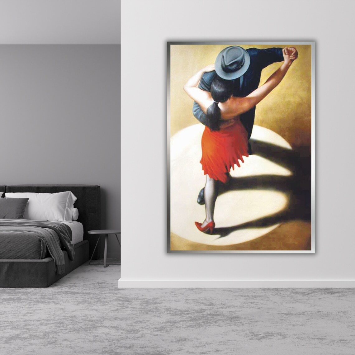 Flamenco Dance Couple Red Dress Spotlight Passionate Art Poster - Image 4