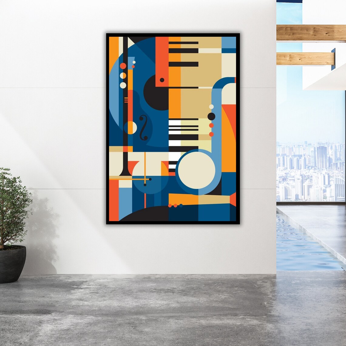 Abstract Music Art Print, Music Lover Gift Wall Decor - Image 3