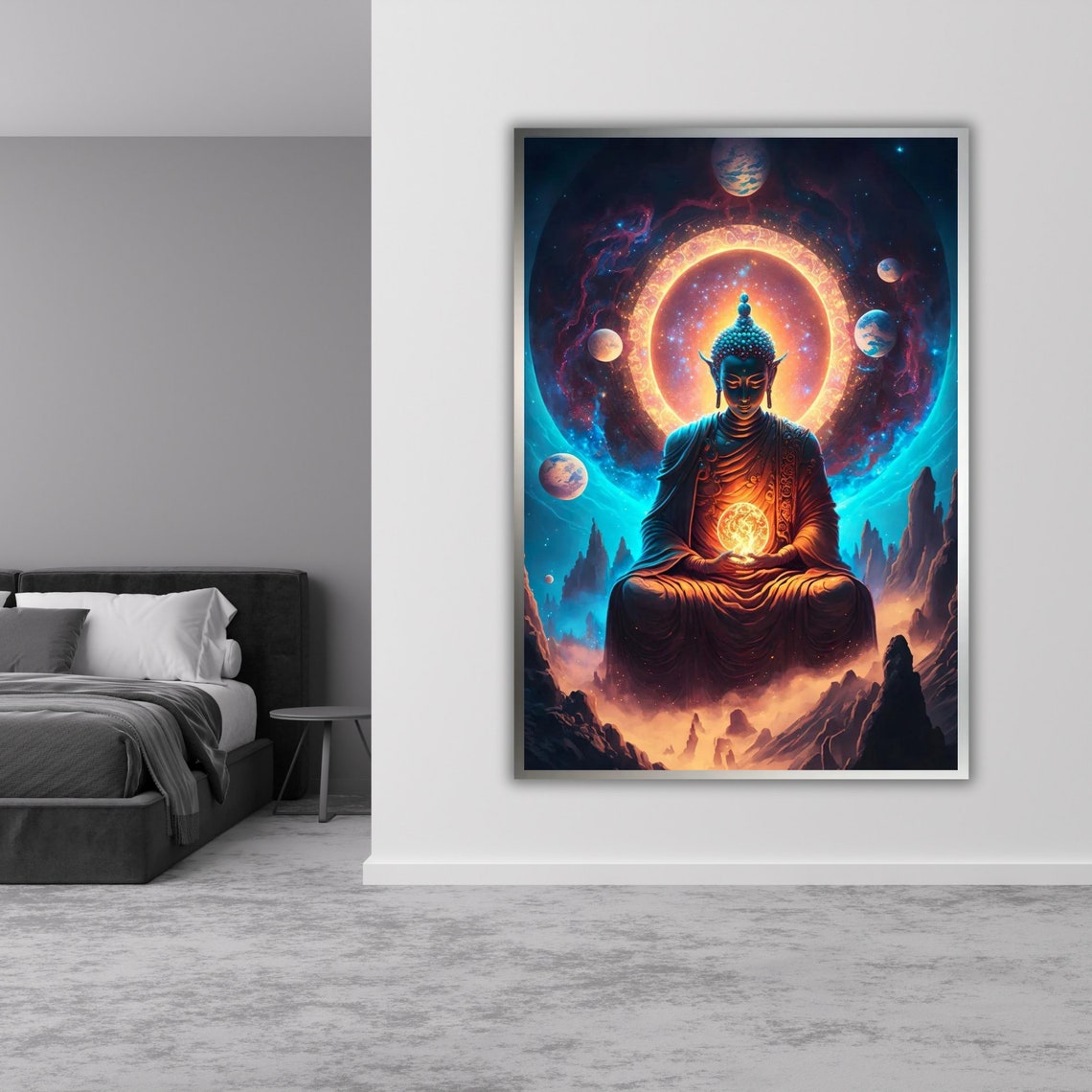 Zen Buddha Print Nature Wall Decor Framed Ready To Hang Art Spiritual Gift Idea - Image 3