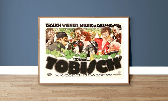 Taglich Wiener Musik U Gesang Zum Tobisch Vintage Fooddrink Poster Poster Print Or Print Gift Idea Wall Decor