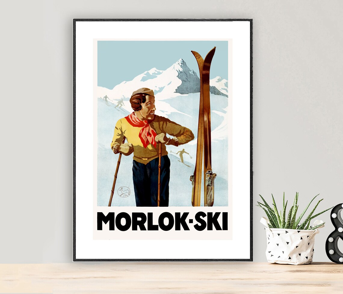 Morlok Ski Austria Vintage Travel Poster
