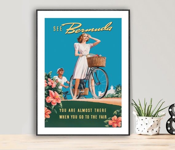 See Bermuda Vintage Travel Poster Poster Paper Or Giclee Print Gift Idea Wall Decor