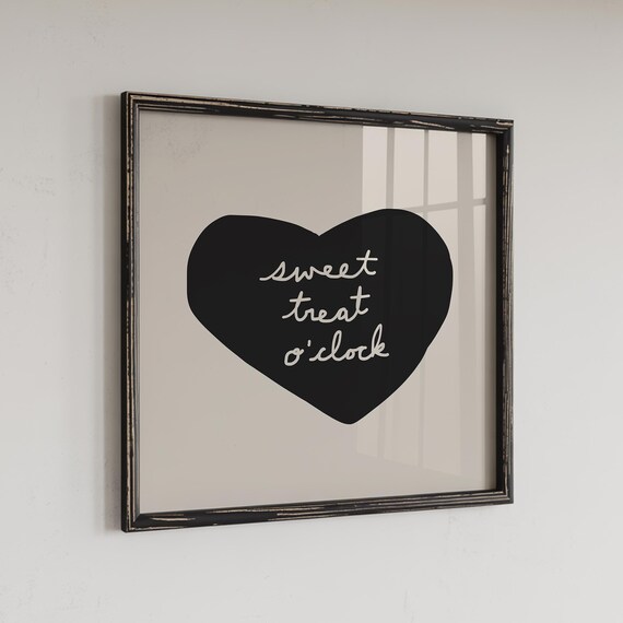 Sweet Treat Print Funny Kitchen Decor Handdrawn Wall Art Digital Download Square