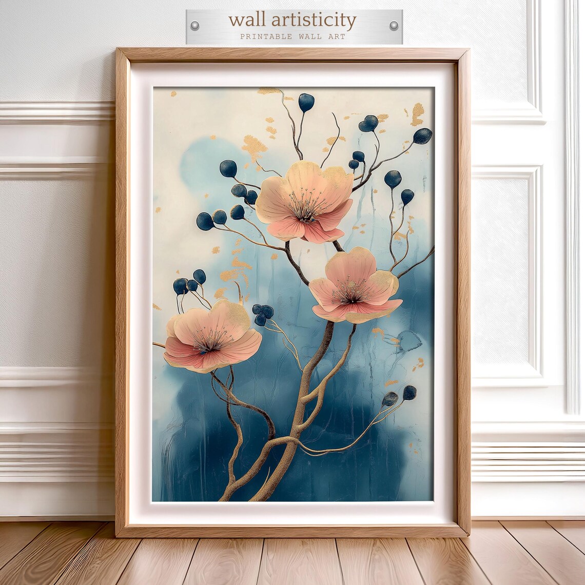 Abstract Flower Painting, Botanical Wall Art