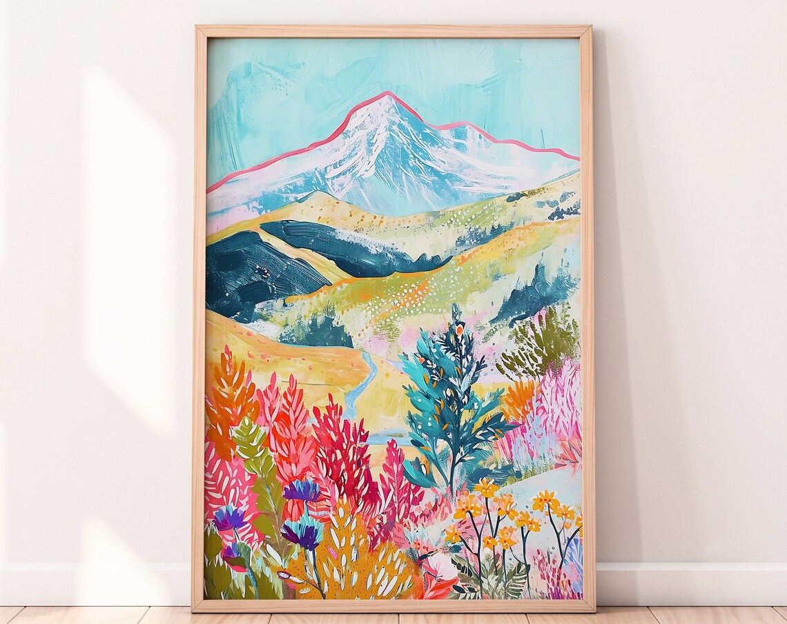 Iceland Highlands Landscape Art Print, Travel Poster