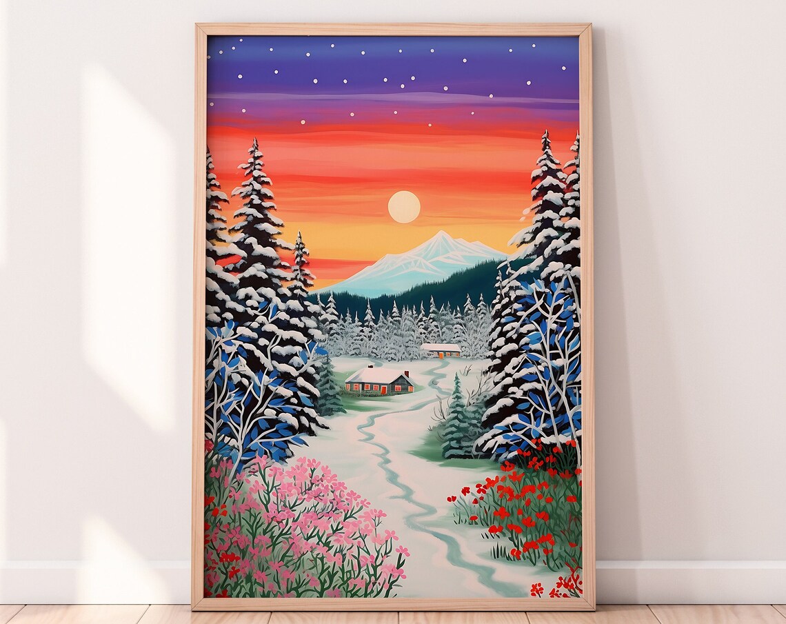 Pacific Northwest Mountain Landscape Art Print