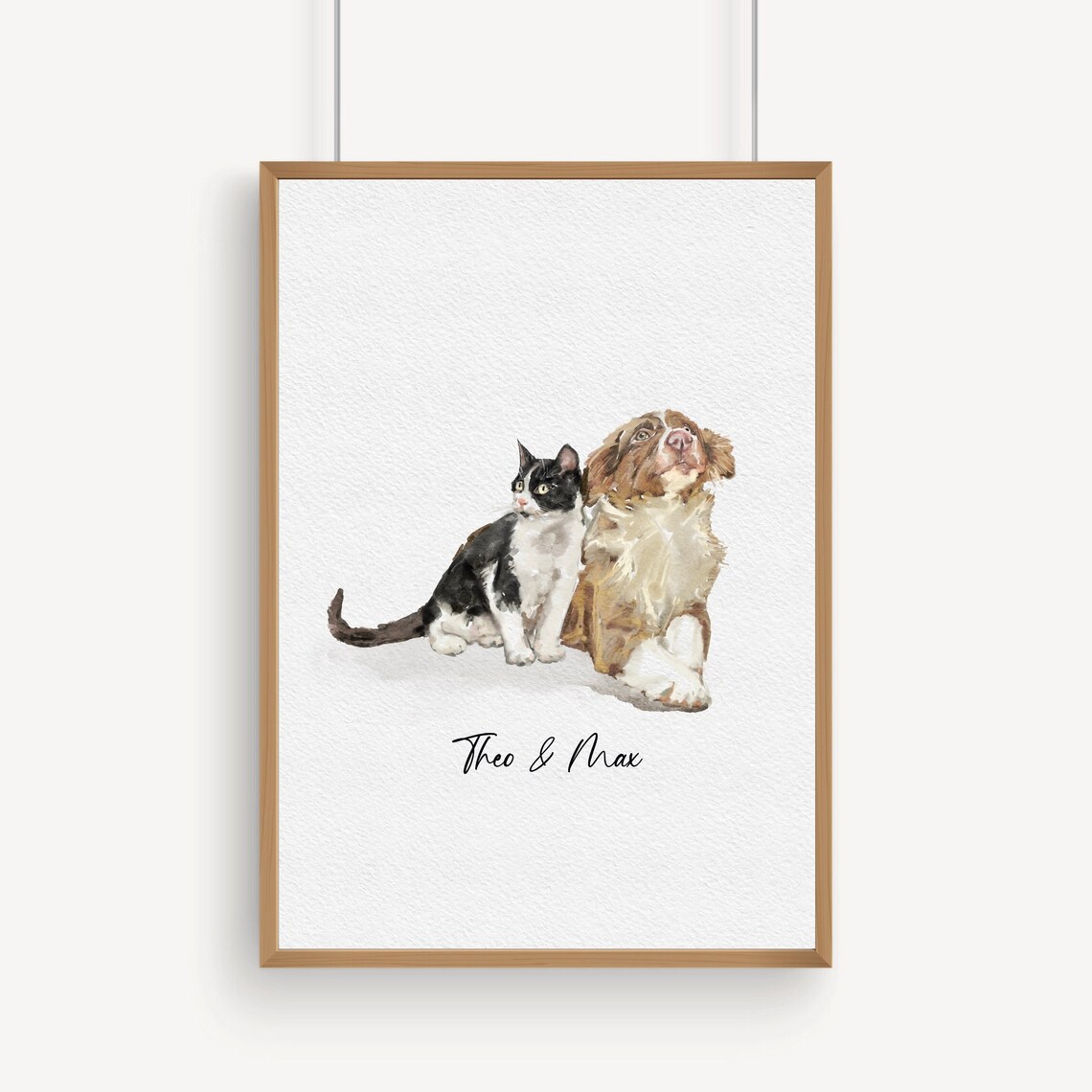 Custom Pet Portrait Dog Watercolor Art Print