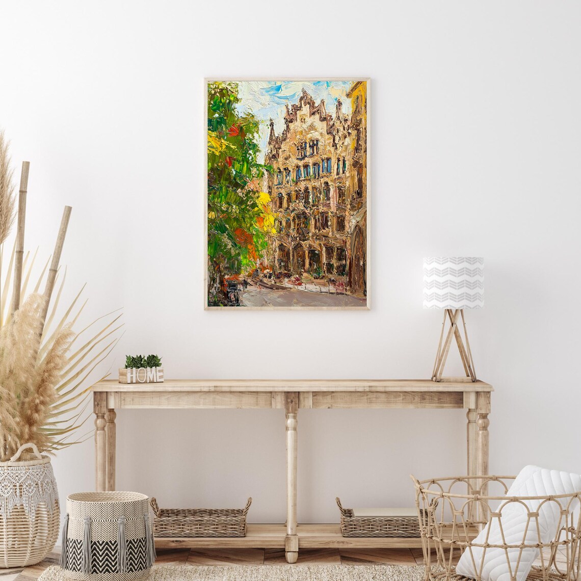 Casa Batllo Barcelona Gaudi Modernist Facade Oil Painting Poster - Image 3