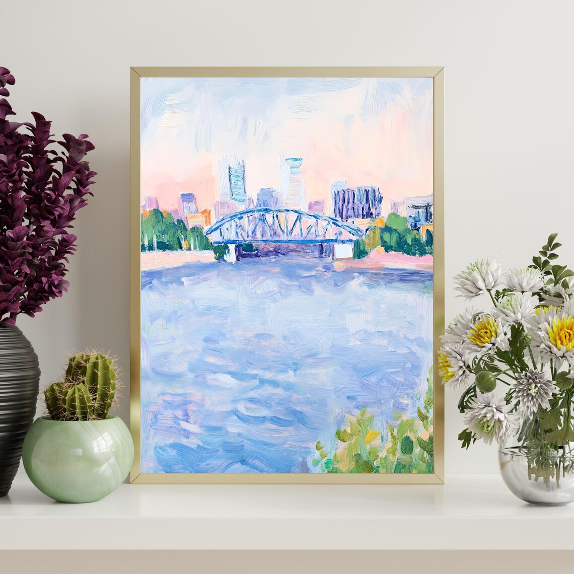 Toledo Ohio Downtown Skyline Bridge Art Print - Image 4