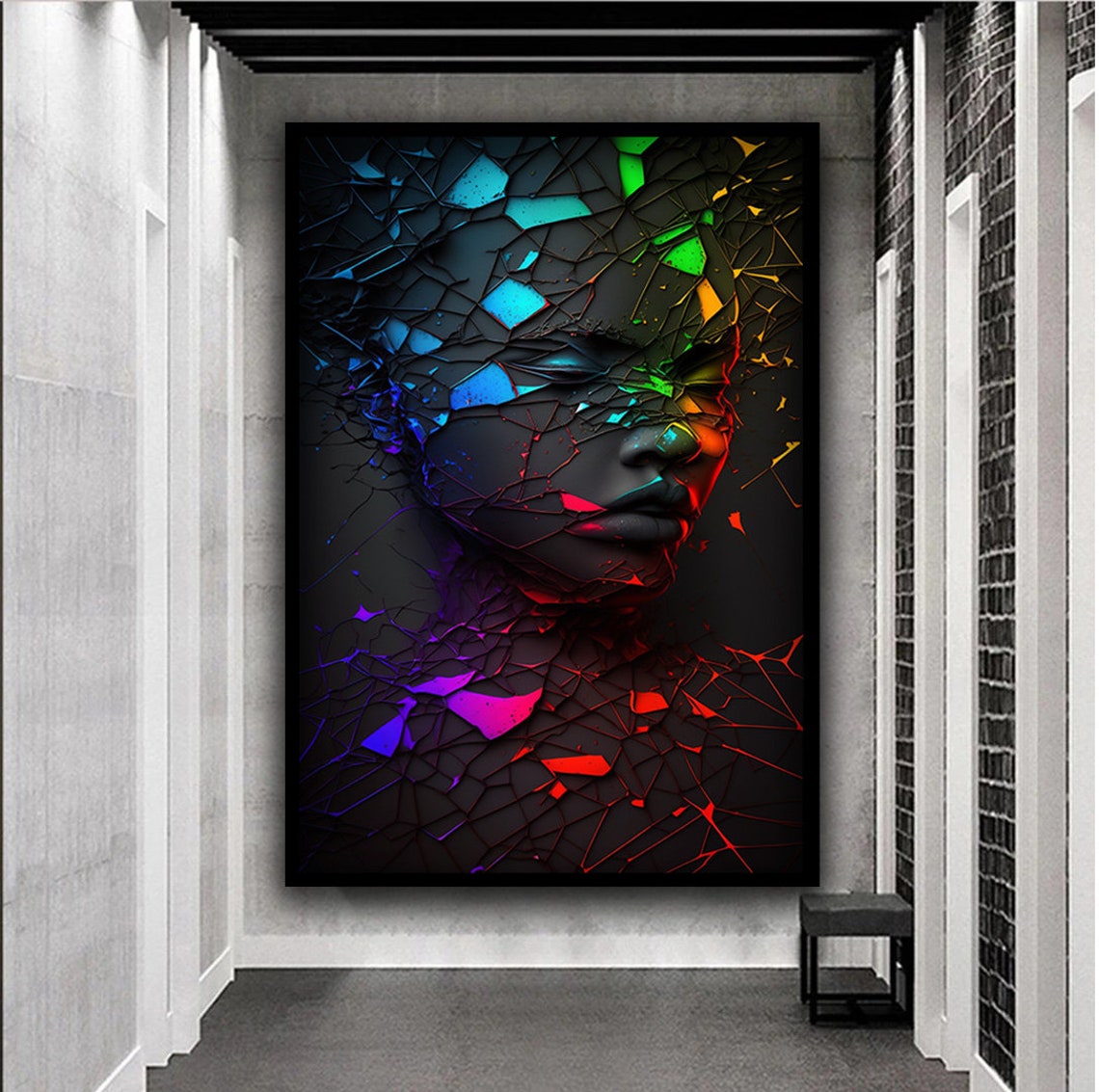 African Woman Colorful Painted Wall Art African Woman Painting Colorful Art Colorful Face Art Woman Print Gifts - Image 5