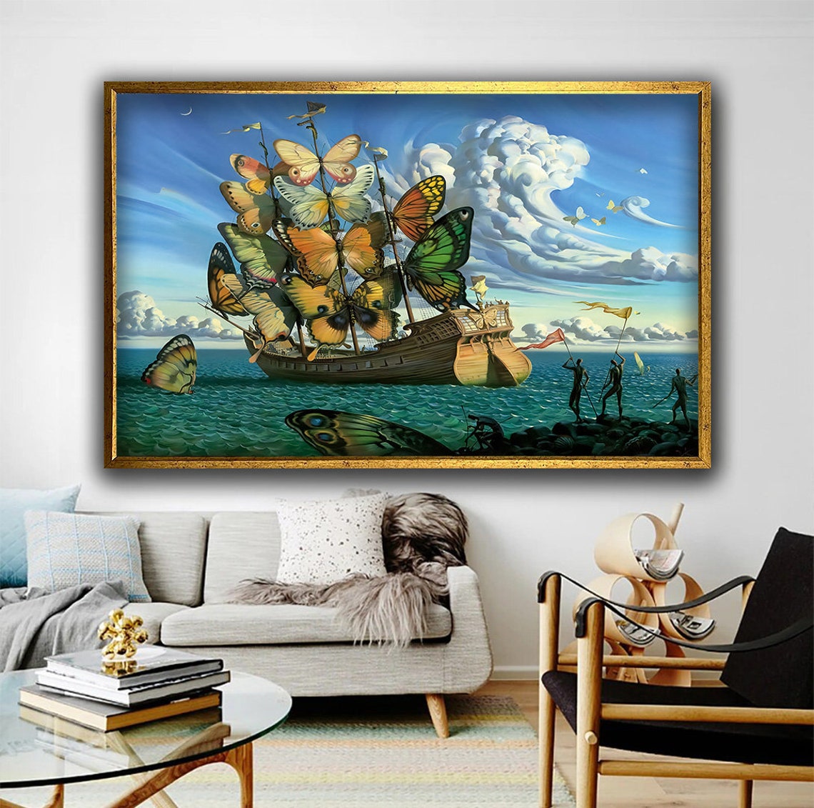 Vladimir Kush Ship With Butterfly Sails Surreal Ocean Voyage Poster - Image 5
