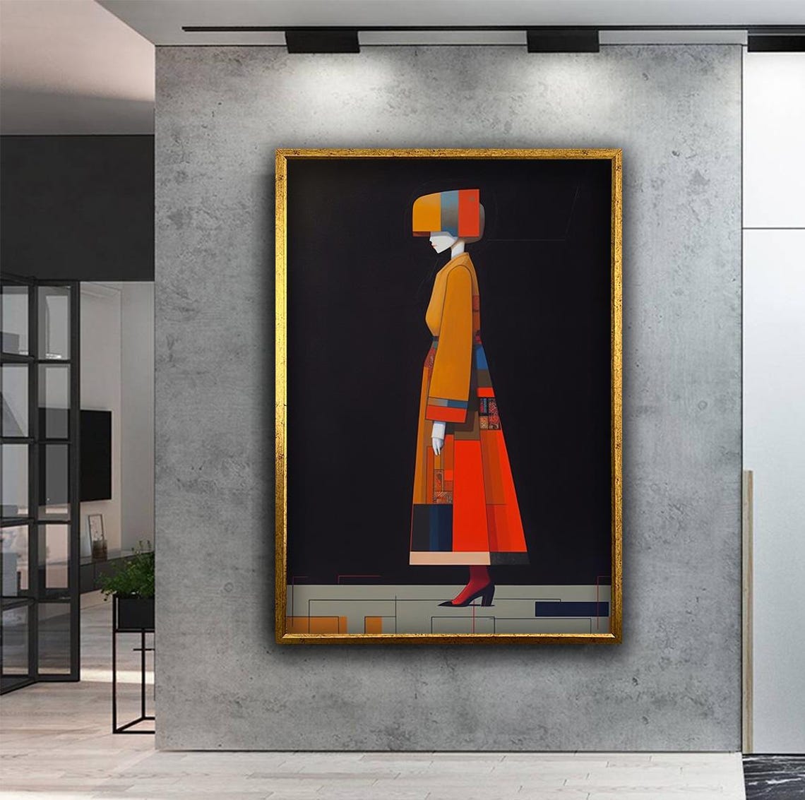 Ethnic Woman Art Chinese Woman Painting Woman In Colorful Dress Art Print Woman Print Ethnic Home Decor - Image 2