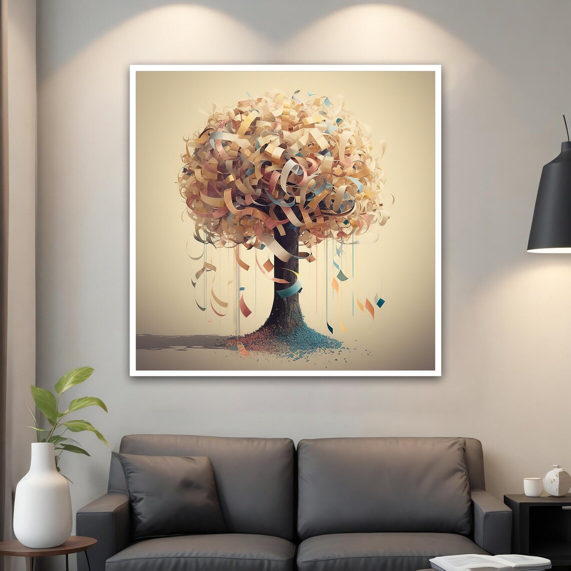 Confetti Tree Painting Abstract Colorful Tree Colorful Tree Painting Tree Decor - Image 5