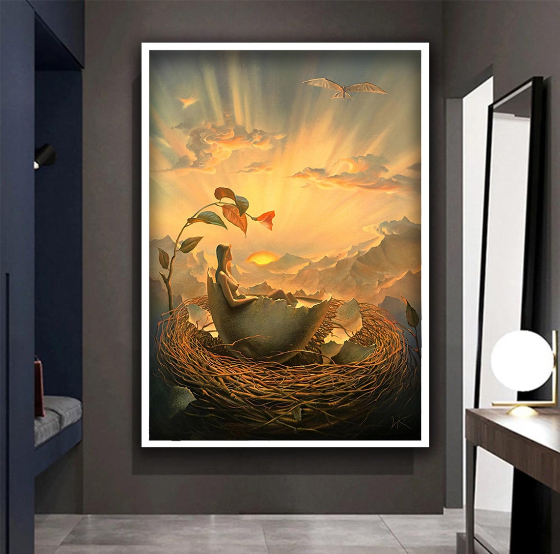 Vladimir Kush Birth Of Love On Vladimir Kush Sun And Egg Print Vladimir Kush Egg Painting Art Vladimir Kush Sun Wall Art - Image 5