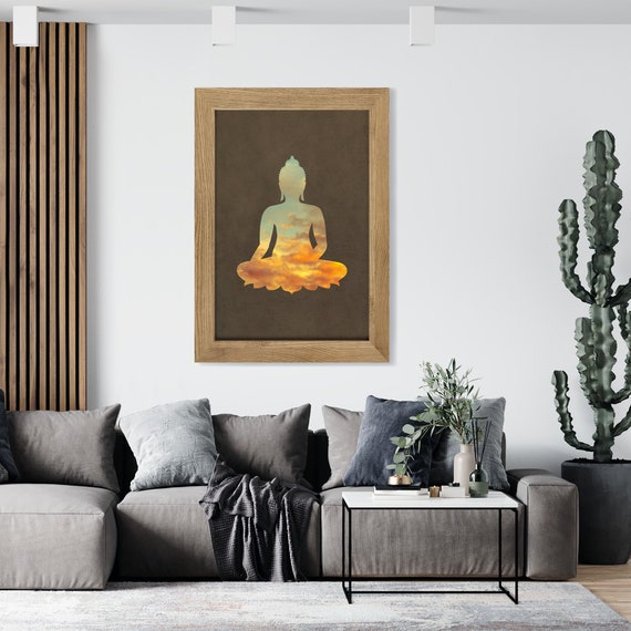 Buddha Print Buddha Wall Art Yoga Poster Yoga Wall Art Meditation Decor Zen Wall Art Buddhism Art Hindu Wall Art Instant