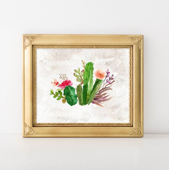 Succulents Decor Home Gallery Wall Art Print
