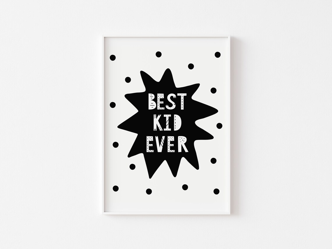 Best Kid Ever Scandinavian Minimalist Art Print