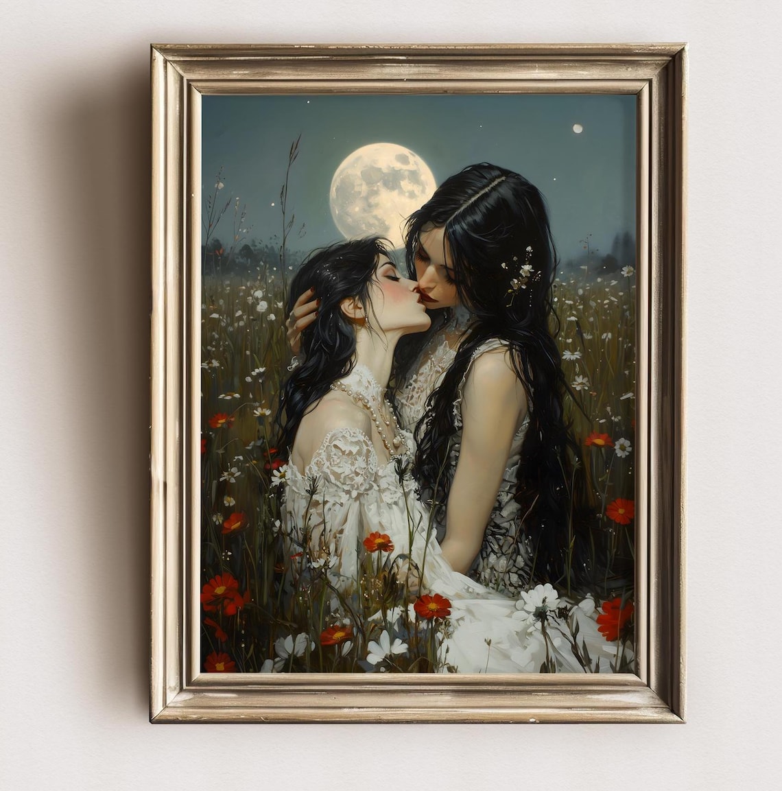 Vampire Girlfriends, Dark Academia Gothic Art Print