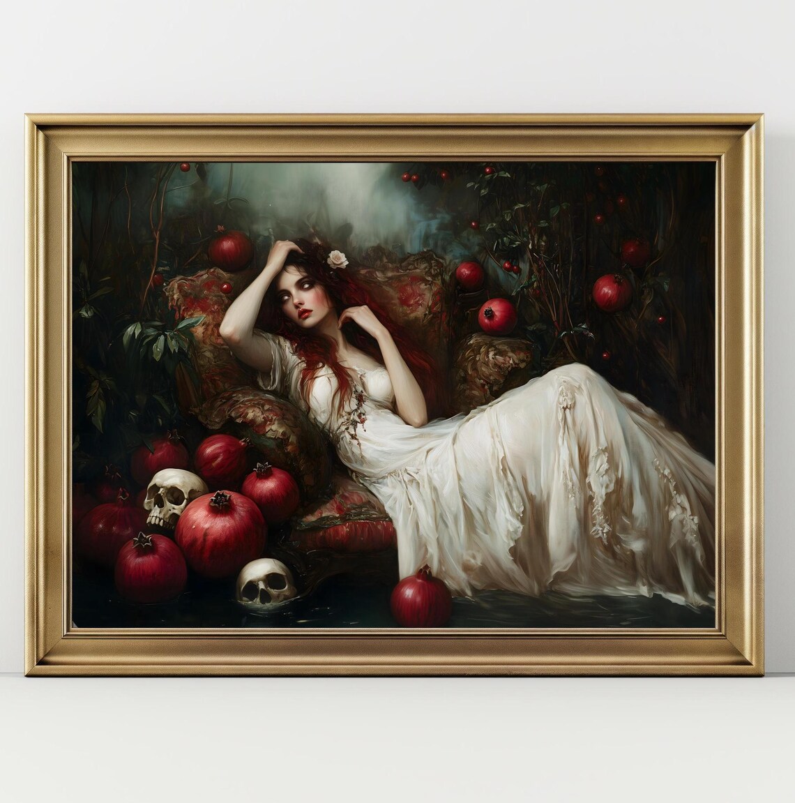 Demon Persephone, Dark Academia Mythology Print