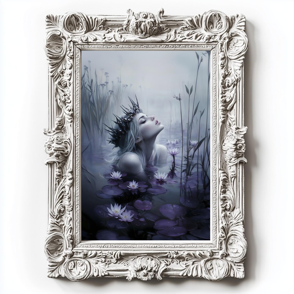 Ophelia Dark Academia Art Print, Gothic Victorian