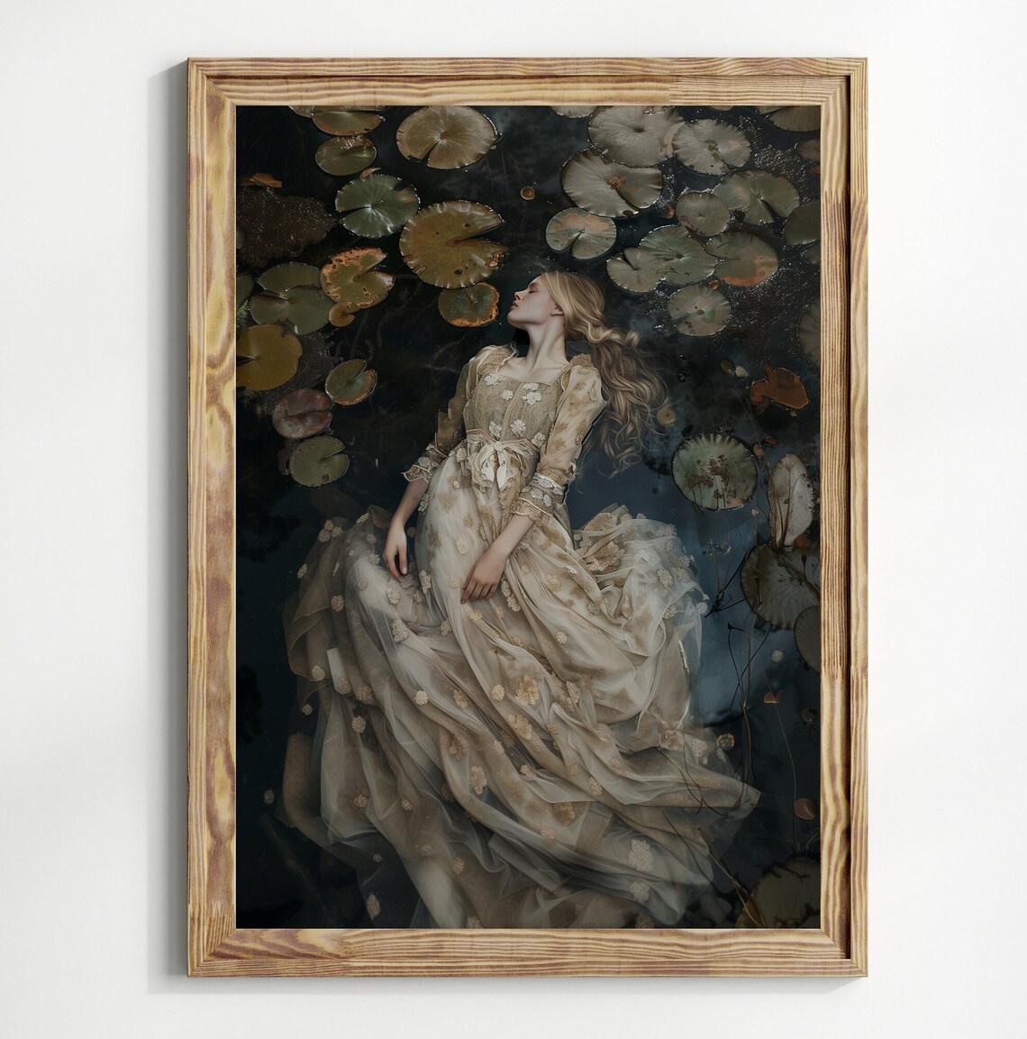 Lake Ophelia Dark Academia Gothic Wall Art Print