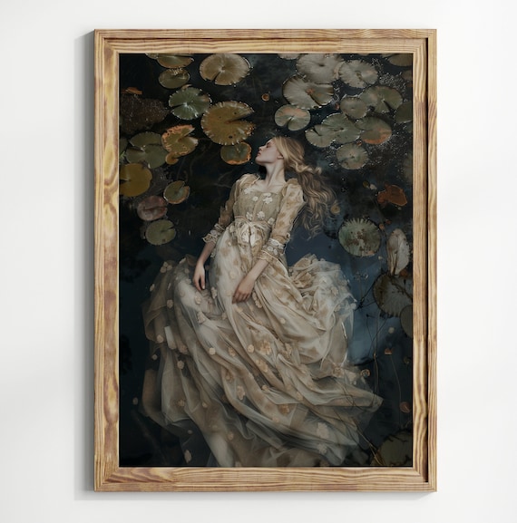 Lake Ophelia Dark Academia Gothic Wall Art Print