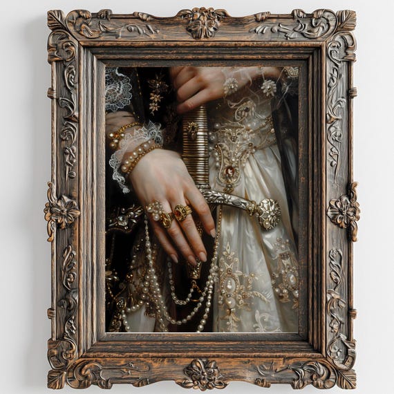 Victorian Woman With Sword, Moody Antique Art Print
