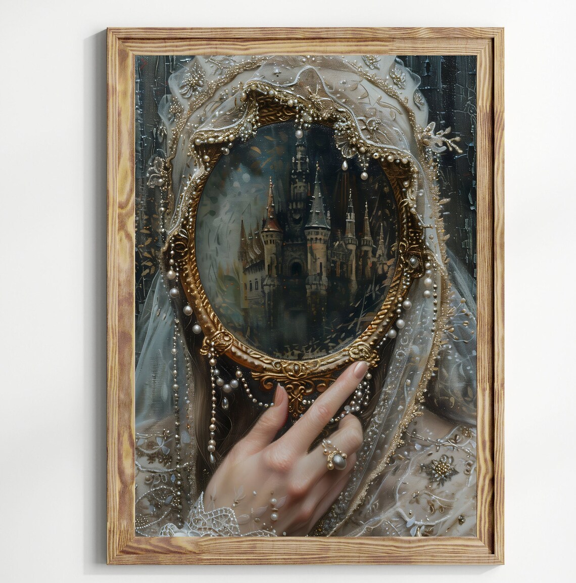 Victorian Woman Art Print, Moody Vintage Portrait