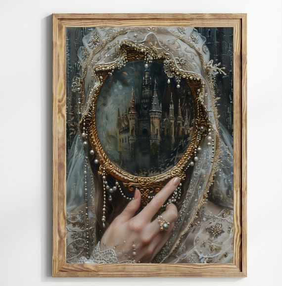 Victorian Woman Art Print, Moody Vintage Portrait