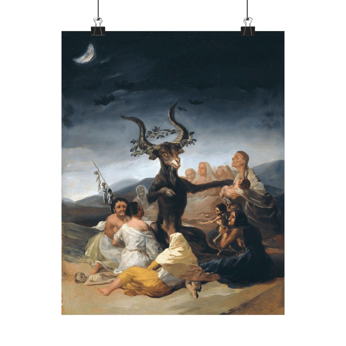 Witches Sabbath by Francisco de Goya, Gothic Art Print - Image 2