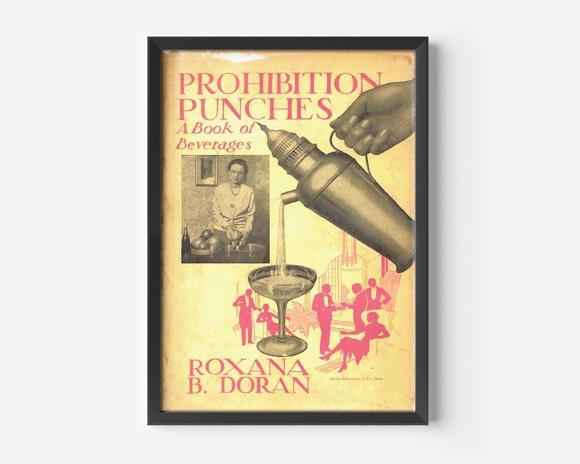 Prohibition Punches Vintage 1930s Cocktail Book Cover Art Poster - Image 4