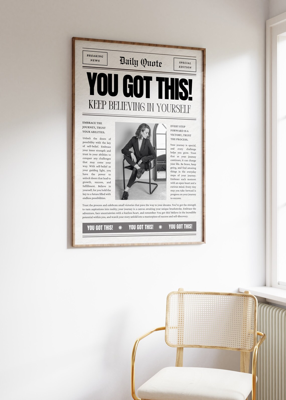 Daily Quote Newspaper You Got This Personalized Motivational Poster - Image 3