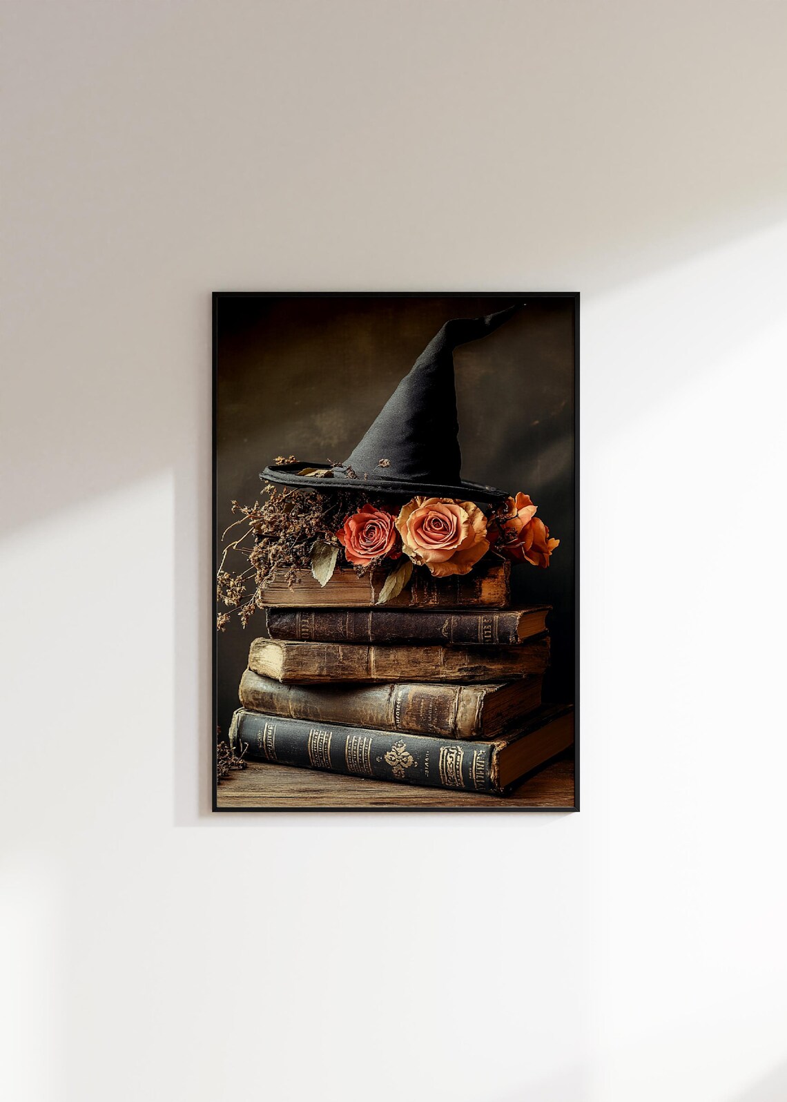 A Stack Of Old Books, Vintage Halloween Art - Image 3