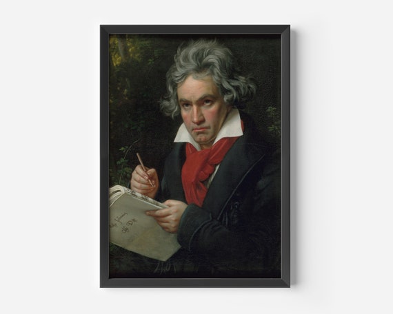 Beethoven By Joseph Karl Stieler Vintage Painting Renaissance Art Large Print Museum Poster Room Decor Musician Poster Beethoven Art