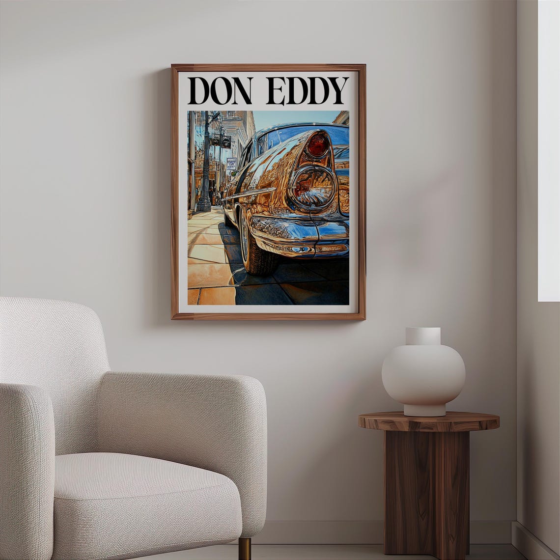 Don Eddy Style Chrome Classic Rear Quarter Taillight Street Poster - Image 2