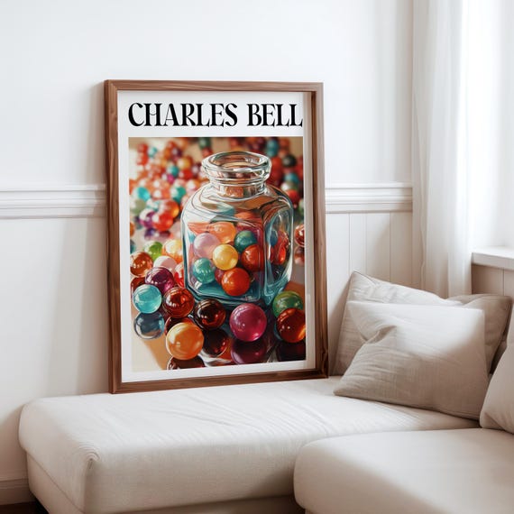 Charles Bell Inspired Photorealism Poster Vintage Gumball Print Colourful Retro Sweetshop Hyper Realistic Candy Machine 1980s