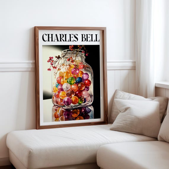 Charles Bell Inspired Photorealism Poster Vintage Gumball Print Colourful Retro Sweetshop Hyper Realistic Candy Machine 1980s