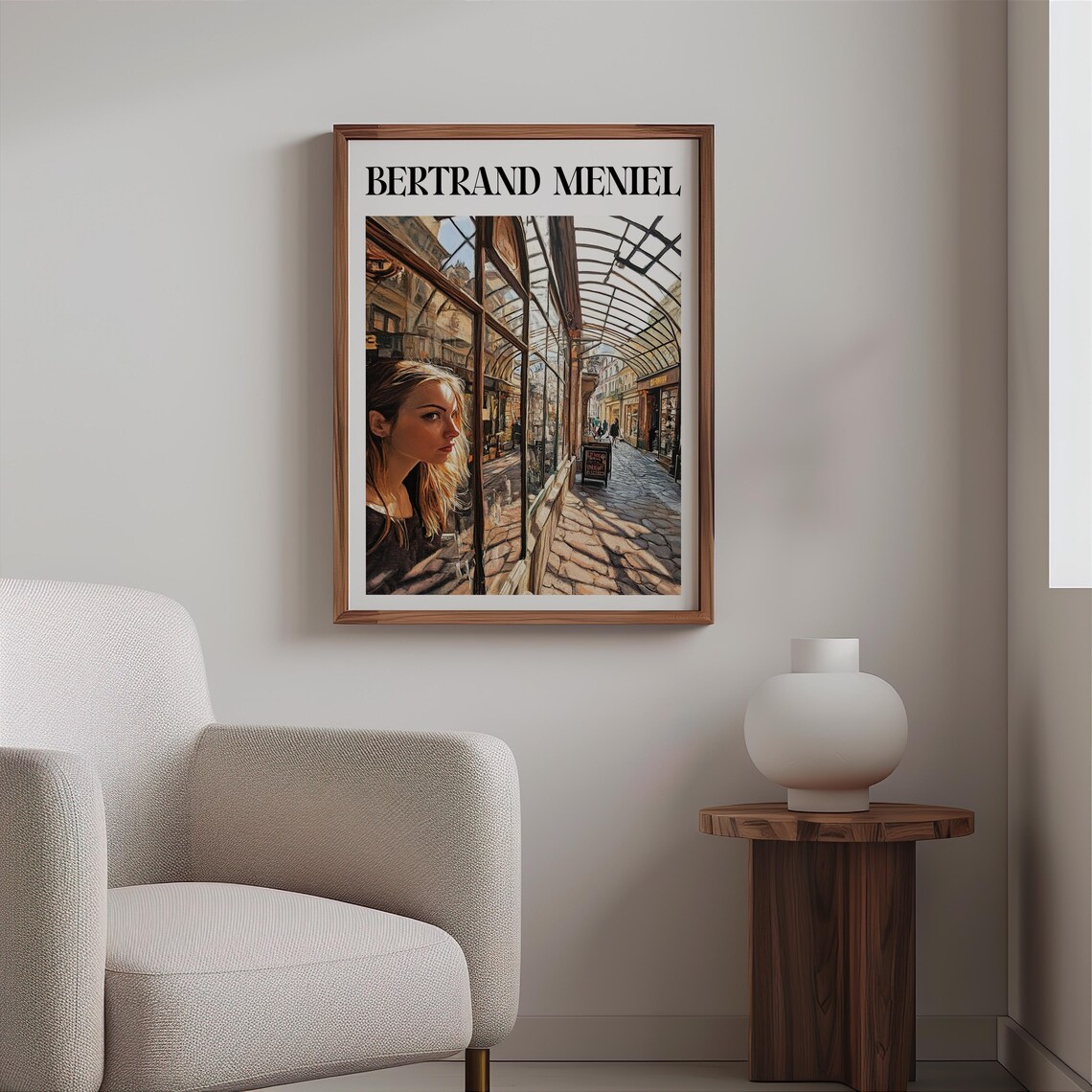 Bertrand Meniel Inspired Glass Covered Paris Passage Reflection Poster - Image 2