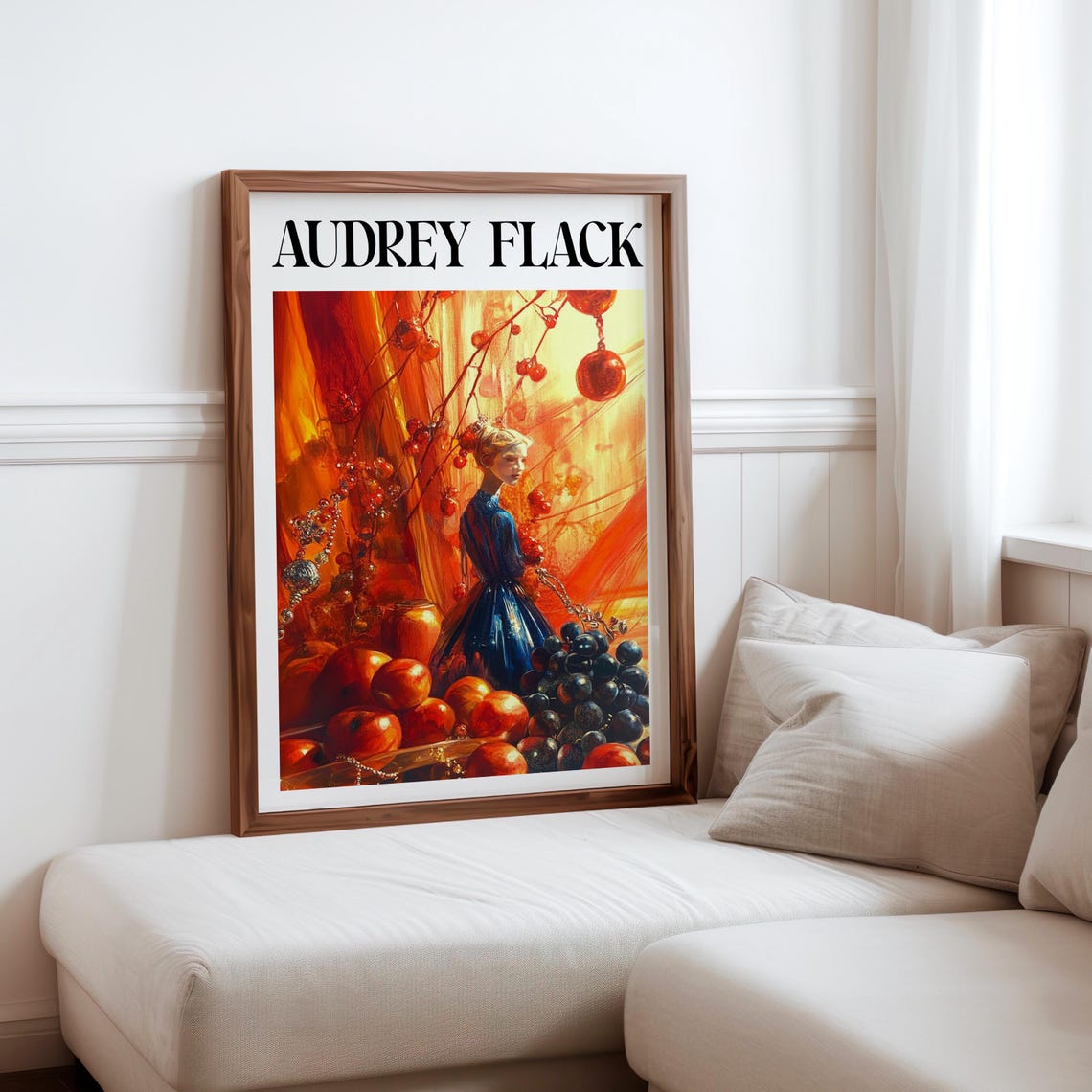 Audrey Flack Surreal Woman Fruit Dreamscape Still Life Art Print