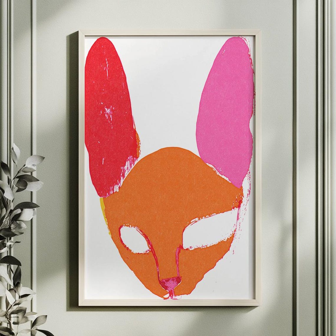 Abstract Sphynx Cat Pop Art Print Bold Minimalist Animal Poster Modern Feline Wall Art Colorful Cat Lover Decor - Image 4